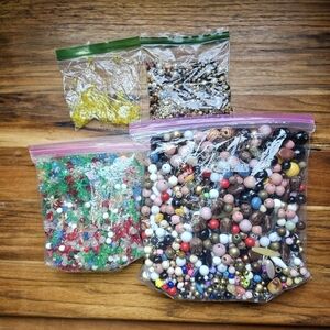 Mixed Loose Beads 3+ Pounds For Crafting Arts